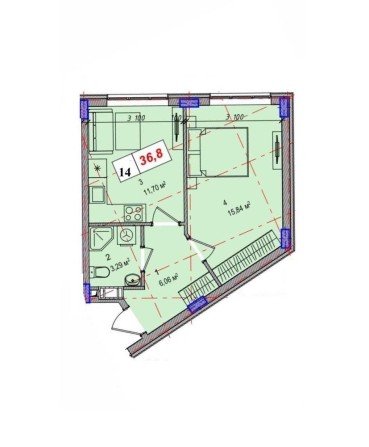 Продам Квартиру 36,8 м2 в Бортничах за 20 543 дол. США - фото 1