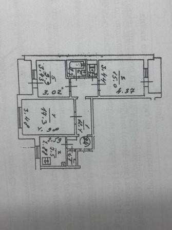 3-кімнатна квартира в Биковні - фото 1
