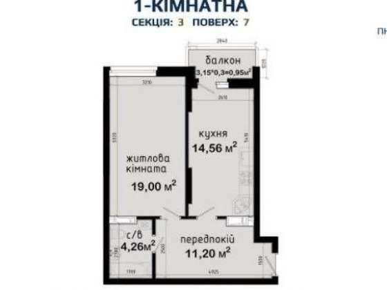 1 кім. ЖК Авеню 42 Голосіївський рн Глушкова Теремки