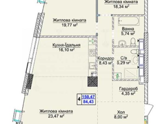 Продаж нової 4-к кв.(151м2) А. Верхогляда (Драгомирова) (8 чер.) , 5 Київ
