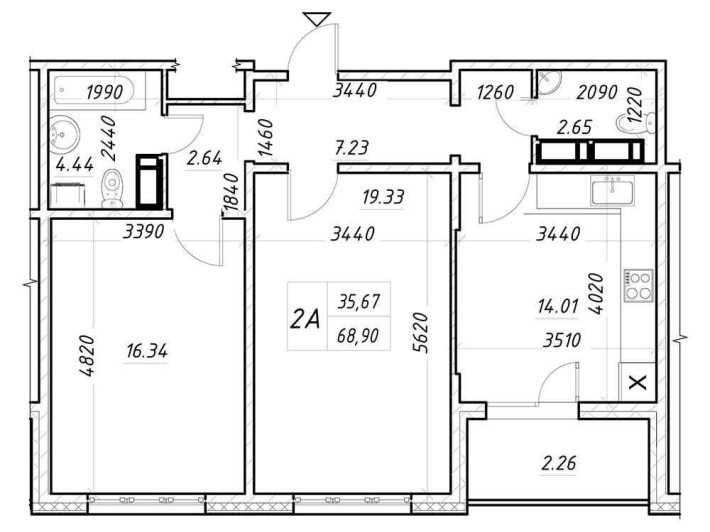 2к квартира 69м ЖК Навігатор-2 вул Сім'ї Кульженків, 21 - фото 1