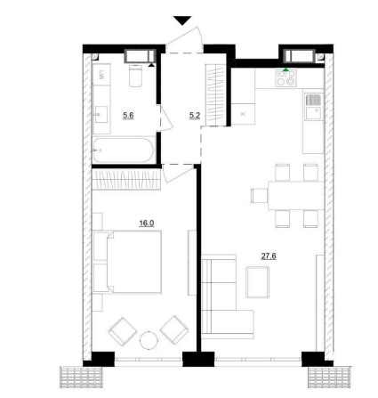 ЖК Русанівська гавань Видова 4 Секція Без % 55 кв 8 поверх - фото 1