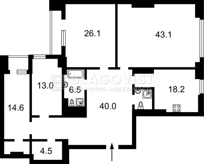 ТОП-пропоциція Продаж 4-х кімн кв-ри вул.Ділова 2-Б, м.Олімпійська - фото 1