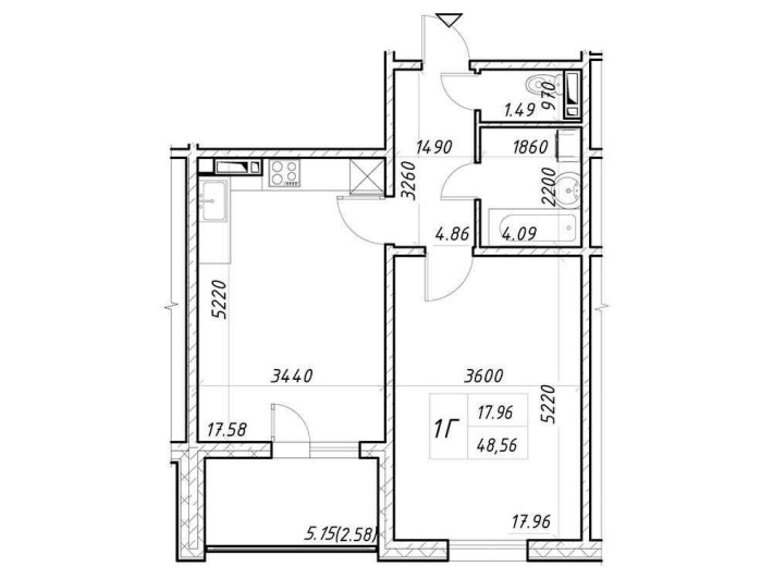 1к квартира ЖК Деснянський вул Електротехнічна, 43 - фото 1