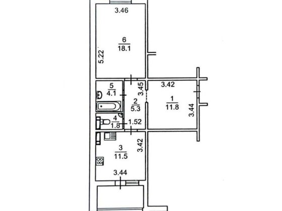 Продаж 1к квартири 54.8 кв. м на вул. Миколи Закревського 97А Київ