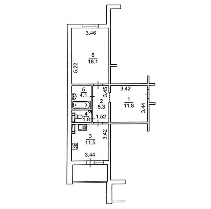 Продаж 1к квартири 54.8 кв. м на вул. Миколи Закревського 97А - фото 1