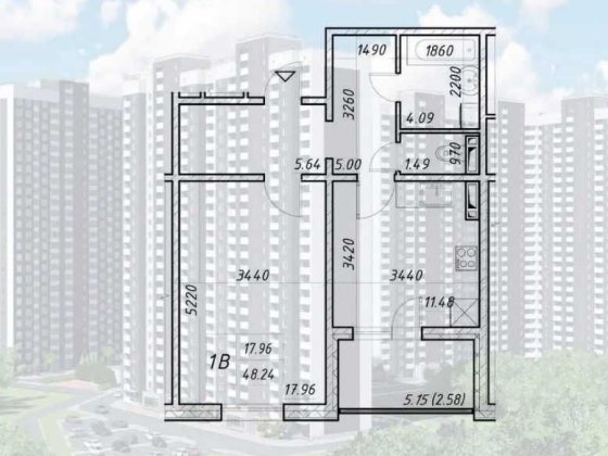 1 кім квартира ЖК Деснянський вул. Електротехнічна 43 Троєщина Ремонт