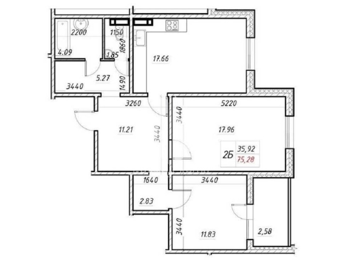 2 к квартира ЖК Деснянський вул. Електротехнічна 43 Троєщина Ремонт - фото 1