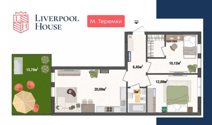 Двушка 56м² в Києві. Максимальна ліквідність для оренди - фото 1