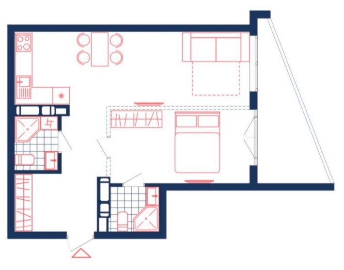 Двокімнатна квартира з лоджією в Києві, квартира, квартира 51 м2 - фото 1