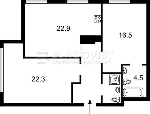 Продаж 2 КІМ (80 м2) ЖК Камертон, Річкова, Дмитрівська - фото 1