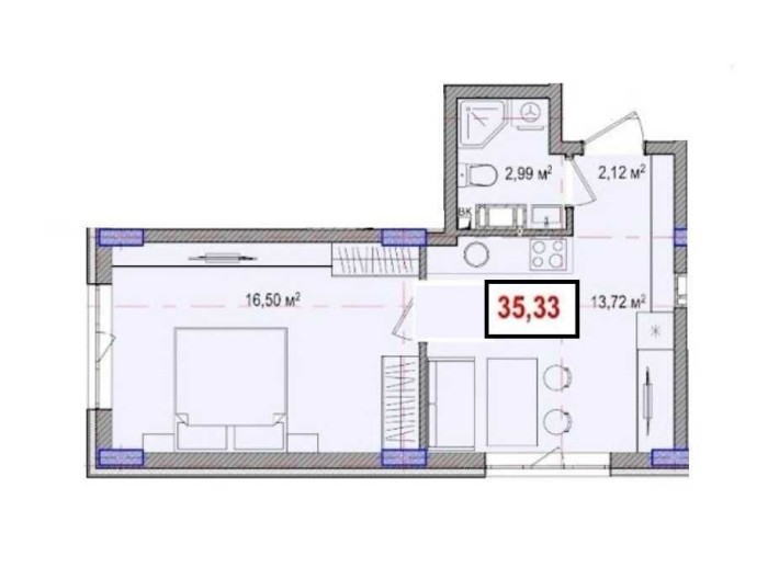 Продаж 1 кімнатної квартири в районі Жулян Теремки 2 - фото 1