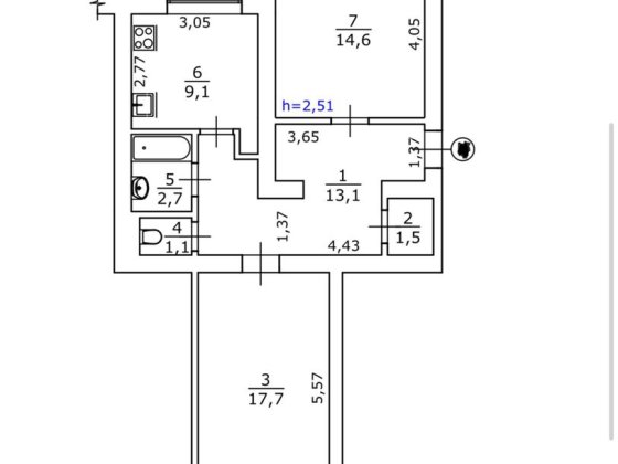 62м2 БЕЗ % Кониського (Тургенівська ) 2 кімнатна під ремонт Київ