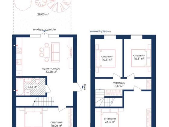 Чотирьохкімнатна квартира 108м². Віддалене придбання