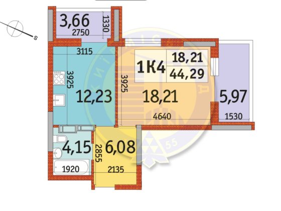 1-кімнатна видова квартира 44 м2 ЖК Отрада - ВІД ВЛАСНИКА, БЕЗ % Київ