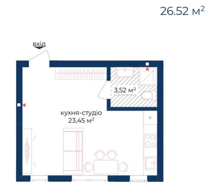 Від забудовника: 1-кімнатна квартира 26м² в ЖК Liverpool House - фото 1