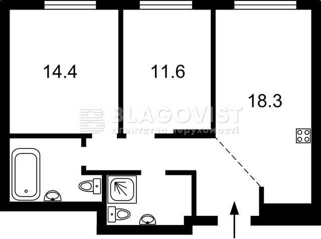 Продам 2кімн.квартиру ЖК "Варшавський-3"  63 кв.м Будинок 10.5 - фото 1