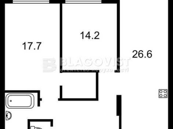 Продаж 2к ЖК Варшавський Мікрорайон Ретровіль частковий ремонт Киев