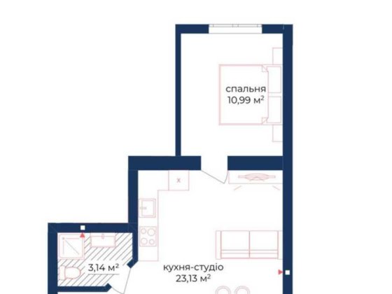 Євродвушка 37м². 3% знижка для військових Киев
