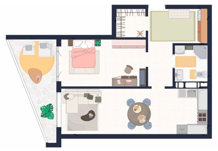 Є РОЗТЕРМІНУВАННЯ! Двокімнатна квартира Київ, квартира з терасою - фото 1