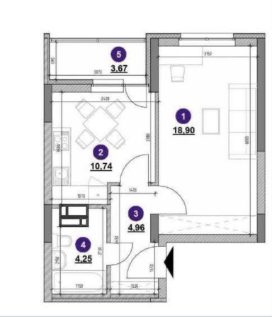 Продаж 1-кімнатної квартири в ЖК OK`LAND - фото 1