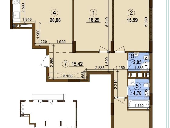 95 м² Варшавський 2, Олеся 1 Киев