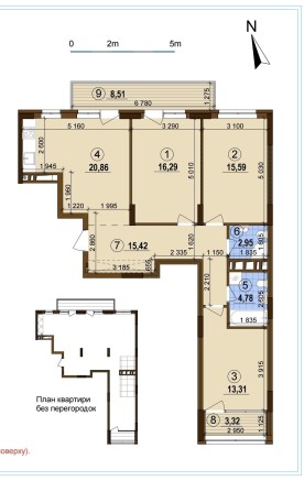 95 м² Варшавський 2, Олеся 1 - фото 1