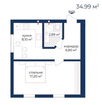Однокімнатна квартира в Києві. 3% знижка для військових - фото 1