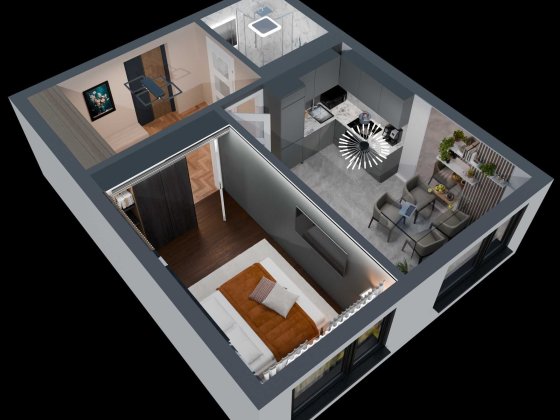 Євродвушка в Києві 39м². Віддалене придбання Киев