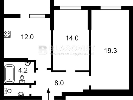 ЖК Медовий! 2 кім! Кадетський Гай, 10! 1 секція! 64 кв.м! Киев