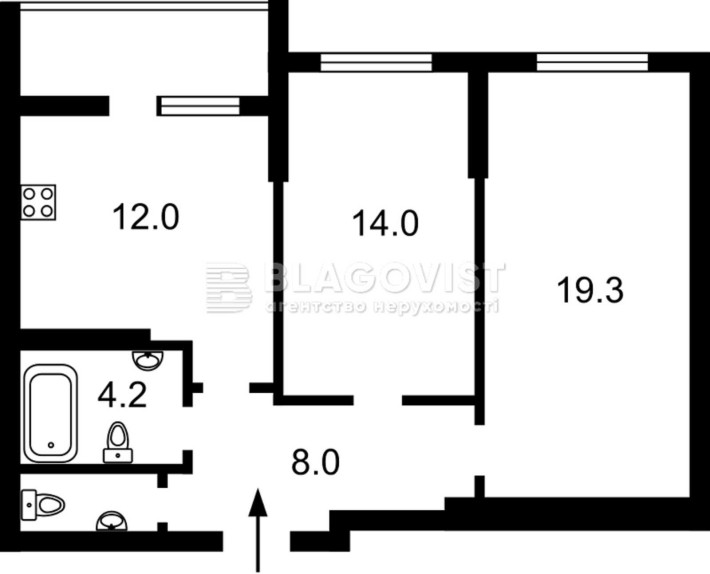 ЖК Медовий! 2 кім! Кадетський Гай, 10! 1 секція! 64 кв.м! - фото 1