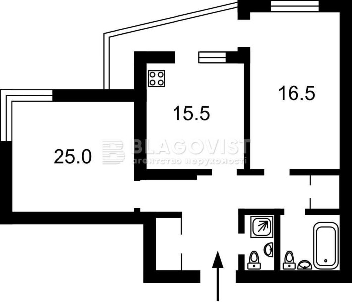 Академмістечко. Ірпінська 69Б. 2 кім. квартира (86.2 м2) - фото 1