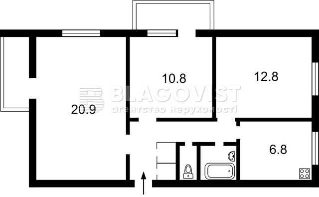 ул Кирилловская 99/1  - 3 х комн квартира 63 м кв - фото 1