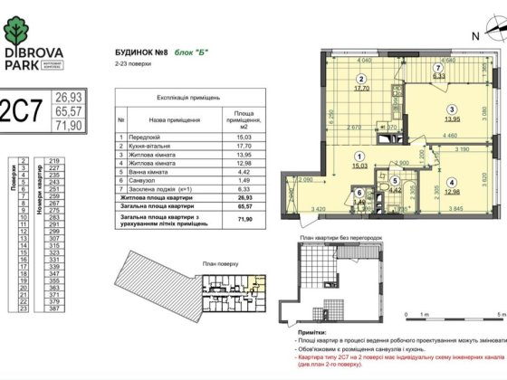 Продам 2к,Діброва Парк.введений Київ