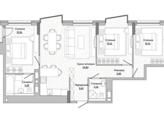 Продаж 3к квартири 91 м2 в ЖК Lucky Land Киев