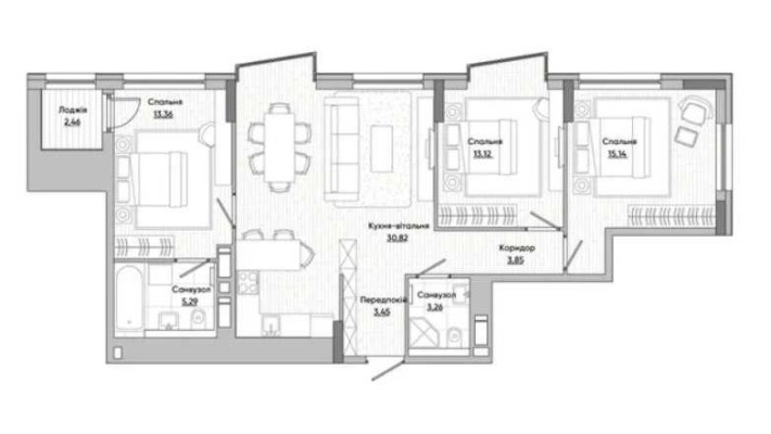 Продаж 3к квартири 91 м2 в ЖК Lucky Land - фото 1