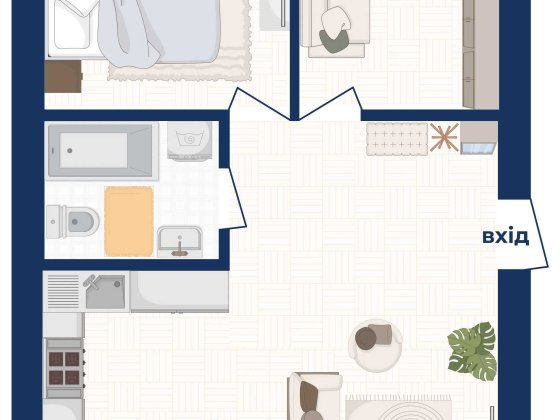 Євродвушка в Києві 50м². Для інвестицій Киев