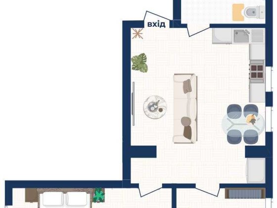 Двокімнатна квартира 77м² в Києві. 3% знижка для військових