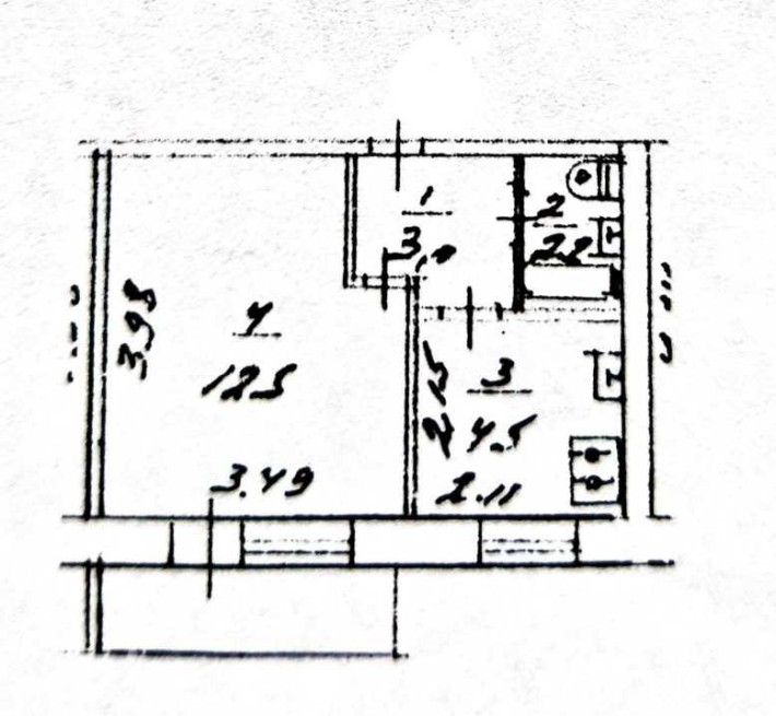 Однокімнатна квартира на Відрадному (Івана Піддубного 2А) 22,83 м.кв - фото 1