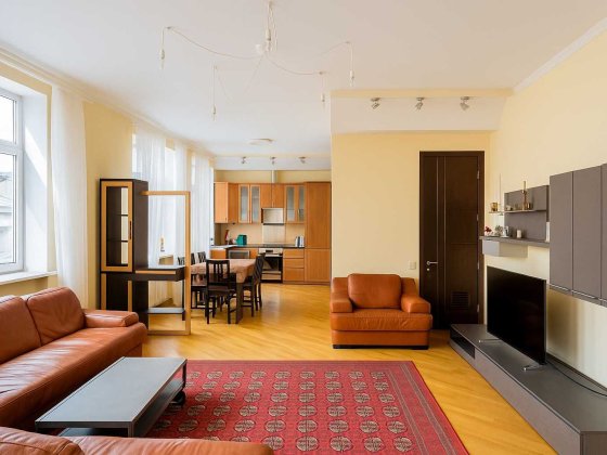 Простора 2-кімнатна квартира +кухня вітальня біля Університету Франка Львов