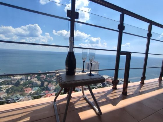 Аренда Каманина ‼️1 комнатная  с террасой‼️прямой вид моря‼️