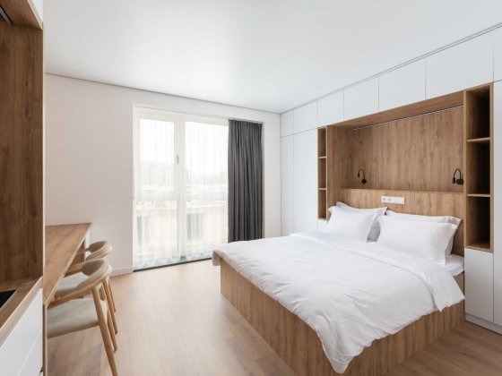 Подобова оренда сучасних 1к апартаментів поблизу м. Деміївська Киев