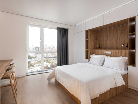 Подобова оренда сучасних 1к апартаментів поблизу м. Деміївська (10 хв) Киев