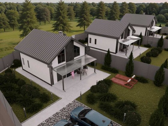 Сучасний будинок з каміном Звягель