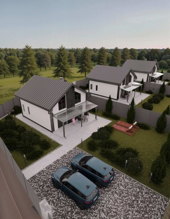 Сучасний будинок з каміном - фото 1