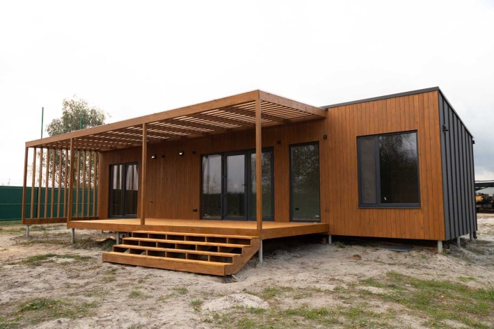 Великий, сучасний, теплий модульний будинок L1 (Liberty) - фото 1