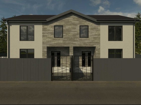 Дуплекс в Лісовій Бучі. З керамоблоку, з штукатуркою, газ.ДЕРЖПРОГРАМИ Буча