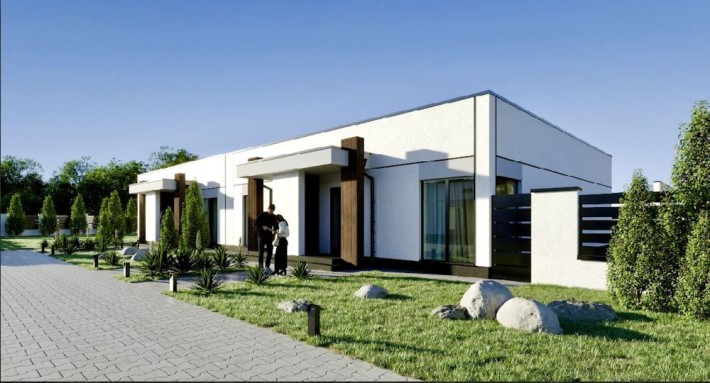 Сучасний котедж 70м2 за адекватною ціною + вибір площі ділянки - фото 1