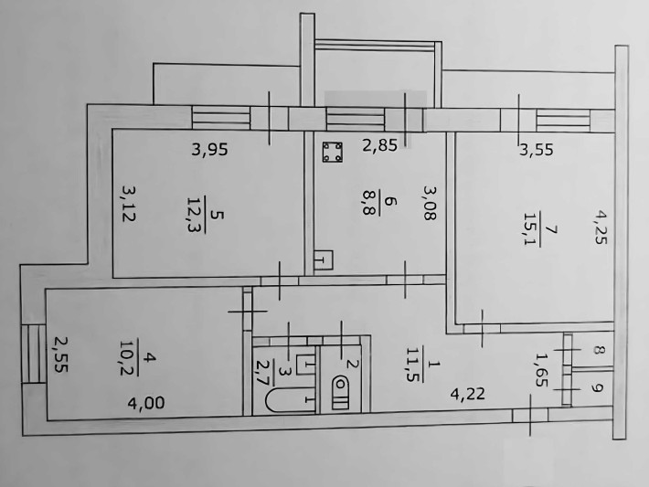 Продам 3кімнатну квартиру у цегляному будинку 2 мкрн - фото 1