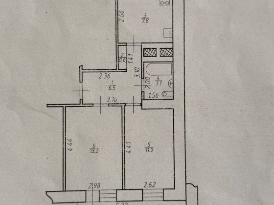 2-кімнатна квартира в центрі міста. Перший поверх. Долина